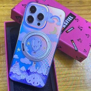 Cloud Design Phone Case - Blue and Pink